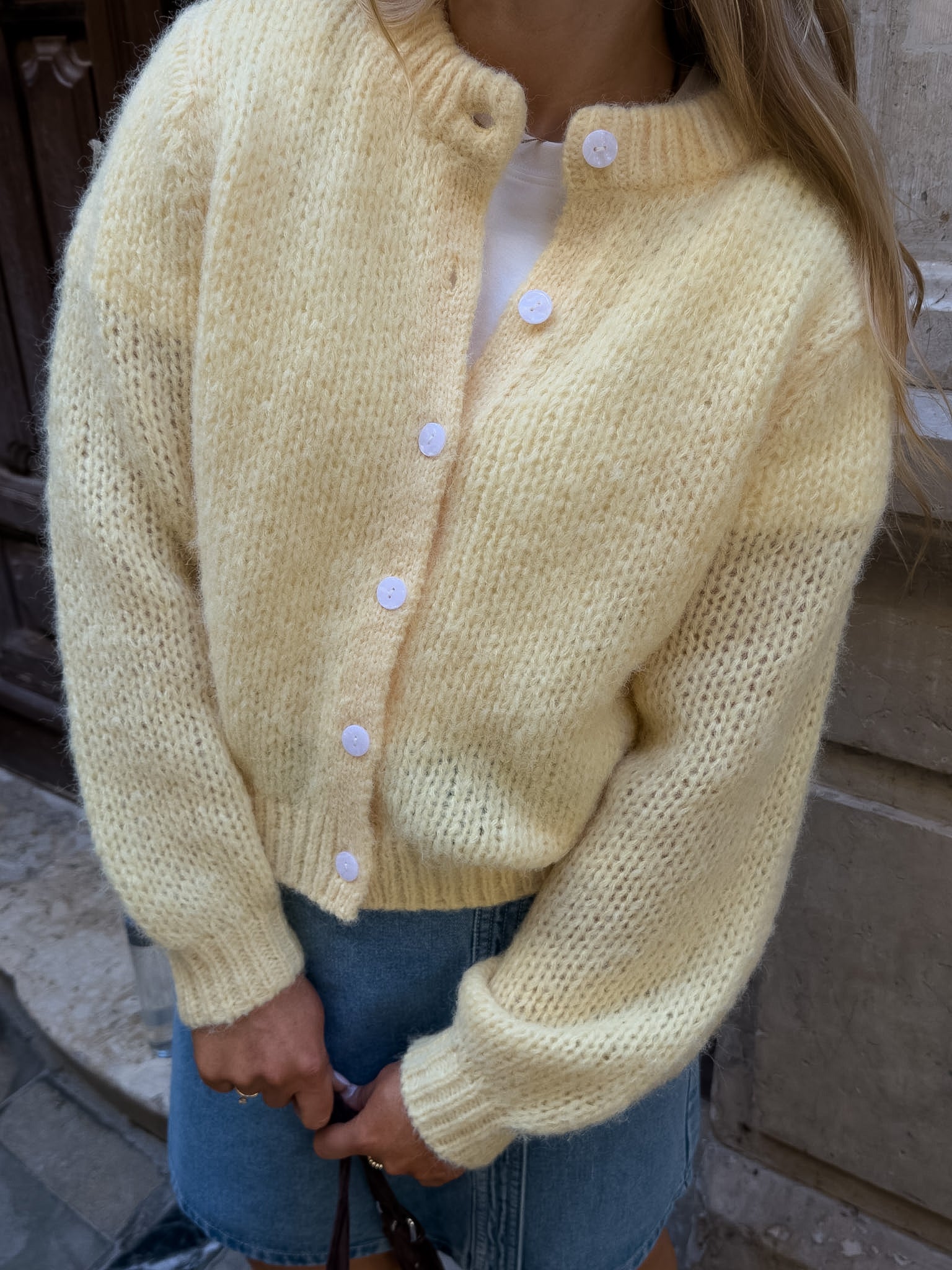 VMWILO Knit Cardigan - Pale Banana